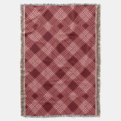 Rood en wit Tartan Deken (Voorkant Verticaal)