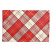Rood en wit tartan kussensloop (Achterkant)