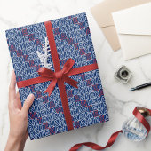 Rood en wit TEXAN Neon Wrapping Paper Cadeaupapier