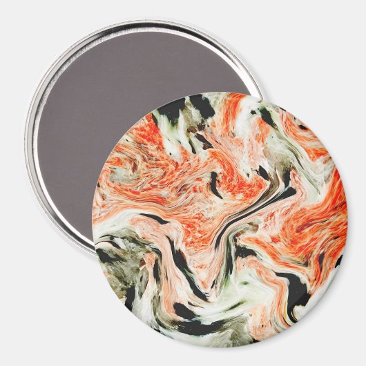 Rood en wit textiel magneet (Voorkant / Achterkant)