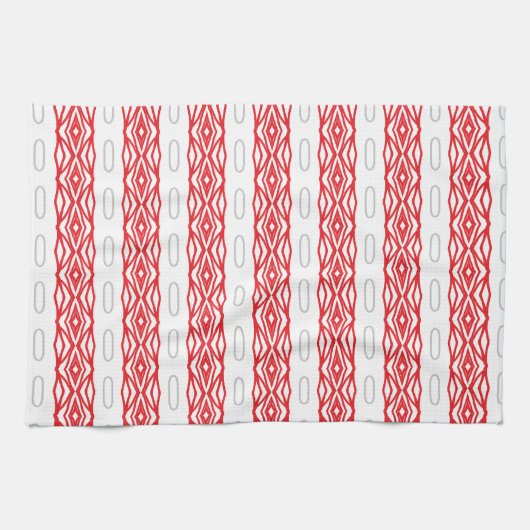 Rood en wit theedoek (Horizontaal)