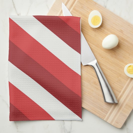 Rood en wit theedoek (Quarter Fold)