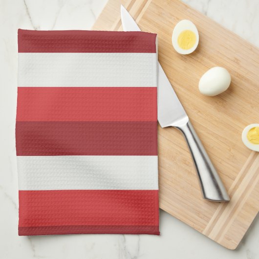 Rood en wit theedoek (Quarter Fold)