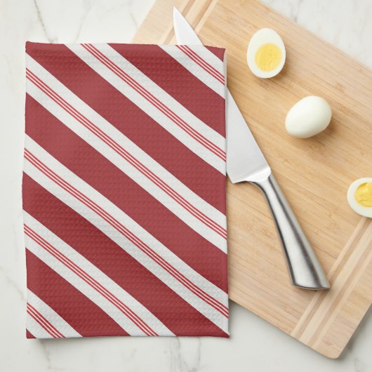 Rood en wit theedoek (Quarter Fold)