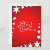 Rood en Wit Thema Kerstfeest Kaart (Achterkant)