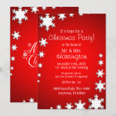 Rood en Wit Thema Kerstfeest Kaart (Voorkant / Achterkant)