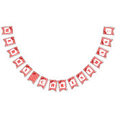 Rood en wit thema / Vrolijk kerstfeest Vlaggetjes (Alle)