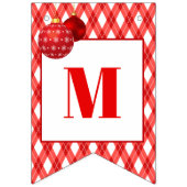 Rood en wit thema / Vrolijk kerstfeest Vlaggetjes (Eerste vlag)