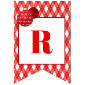 Rood en wit thema / Vrolijk kerstfeest Vlaggetjes (Derde vlag)