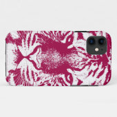 Rood en wit tijgergezicht Case-Mate iPhone case (Achterkant (horizontaal))