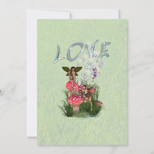 Rood en wit toadstool sprookjes Hartelijk dank Bedankkaart (Achterkant)