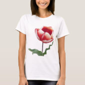 Rood en wit Tulip Bella Canvas T-shirt (Voorkant)