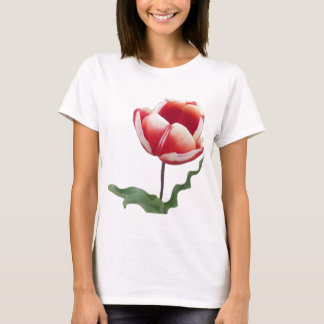 Rood en wit Tulip Bella Canvas T-shirt