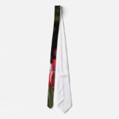 Rood en wit Tulip Stropdas (Achterkant)