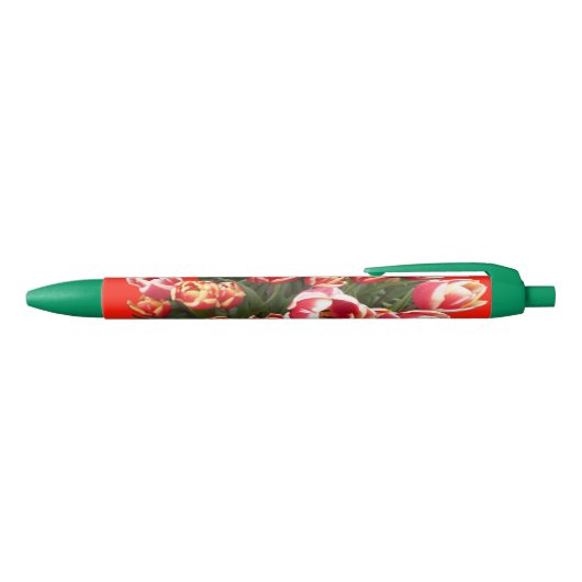 Rood en wit Tulpen Groene Pen (Bovenkant)