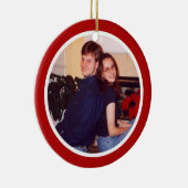 Rood en wit - twee zweden keramisch ornament (Rechts)