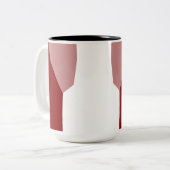 Rood en wit tweekleurige koffiemok (Voorkant links)