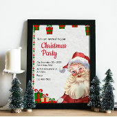 rood en wit uitnodiging Kerstmis