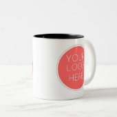 Rood en wit uw logo hier mok (Voorkant rechts)