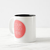 Rood en wit uw logo hier mok (Voorkant links)