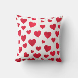 Rood en wit Valentijnsdag Pillow met rood geluid Kussen