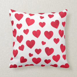 Rood en wit Valentijnsdag Pillow met rood geluid Kussen