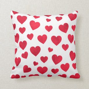 Rood en wit Valentijnsdag Pillow met rood geluid Kussen