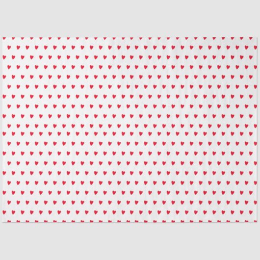 Rood en wit Valentijnsdag Tissuepapier (Voorkant)