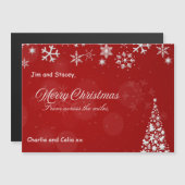 Rood en wit van over de mijlen Kerstmis (Voorkant / Achterkant)