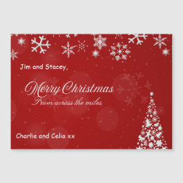 Rood en wit van over de mijlen Kerstmis