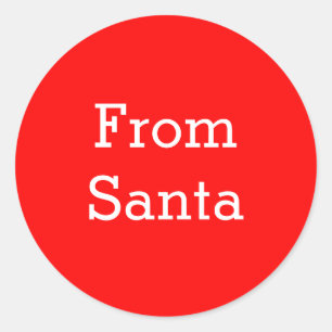 Rood en wit van Santa Ronde Sticker