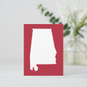 Rood en Wit verhuizen naar Alabama aankondiging Briefkaart (Staand voorkant)