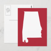 Rood en Wit verhuizen naar Alabama aankondiging Briefkaart (Voorkant / Achterkant)
