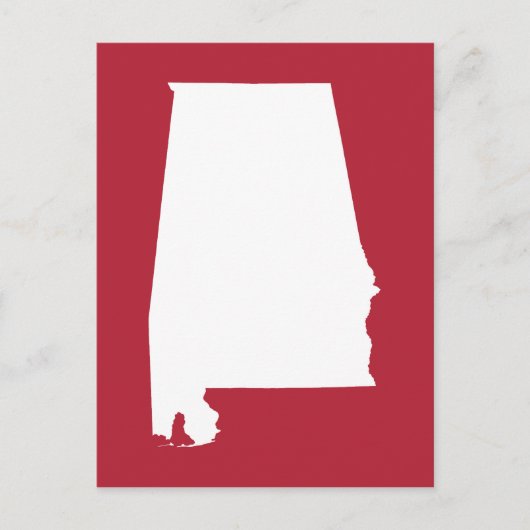 Rood en Wit verhuizen naar Alabama aankondiging Briefkaart (Voorkant)