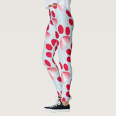 Rood en wit verloop dierpoot leggings (Links)