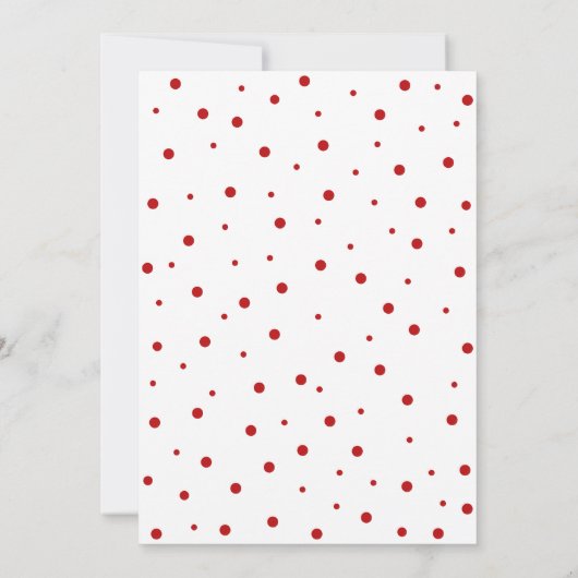 Rood en wit | Verrassende geboortedag voor volwass Kaart (Achterkant)