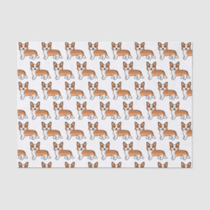 Rood en wit vest Cardigan Welsh Corgi hondenpatroo Tissuepapier