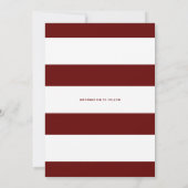 Rood en wit vet cursief save the date (Achterkant)