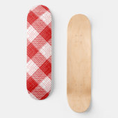 Rood en wit vet geruit geruit ontwerp persoonlijk skateboard (Voorkant)