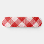 Rood en wit vet geruit geruit ontwerp persoonlijk skateboard (Horizontaal)
