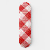 Rood en wit vet geruit geruit ontwerp persoonlijk skateboard (Voorkant)
