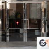 Rood en Wit Vet Niet Binnenkomen Metalen A-Frame Raamsticker (Kantoordeur)