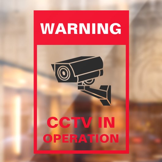 Rood en Wit Vet Waarschuwing Beveiliging Metaal A- Raamsticker (Vel 2)