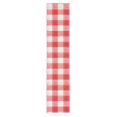 Rood en wit vetkous geruit ontwerp korte tafelloper (Voorkant)