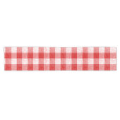 Rood en wit vetkous geruit ontwerp korte tafelloper (Horizontaal)