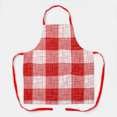 Rood en wit vetkuis geruit plaid ontwerp schort (Voorkant)