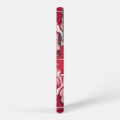 Rood en Wit Victoriaans Ontwerp Samsung Galaxy Hoesje (Rechterkant)