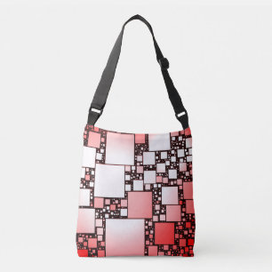Rood en Wit Vierkant Dansen Cross Body Bag Crossbody Tas