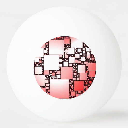 Rood en wit vierkant dansen Ping Pong Ball (Achterkant)