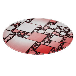 Rood en wit vierkant dansen ronde hakplank snijplank